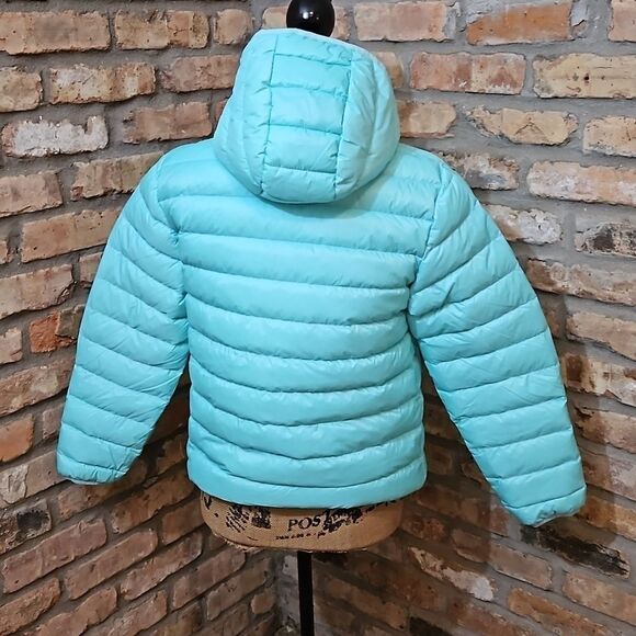 Eddie Bauer aqua down filled puffer coat Childs size 14-16 - Picture 7 of 15